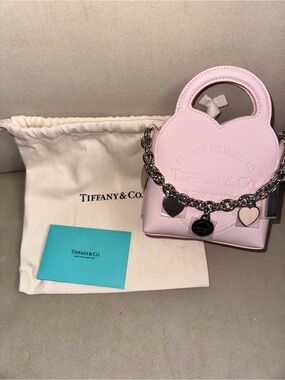 Tiffany & Co. Pink Leather Charm Mini Tote Bag